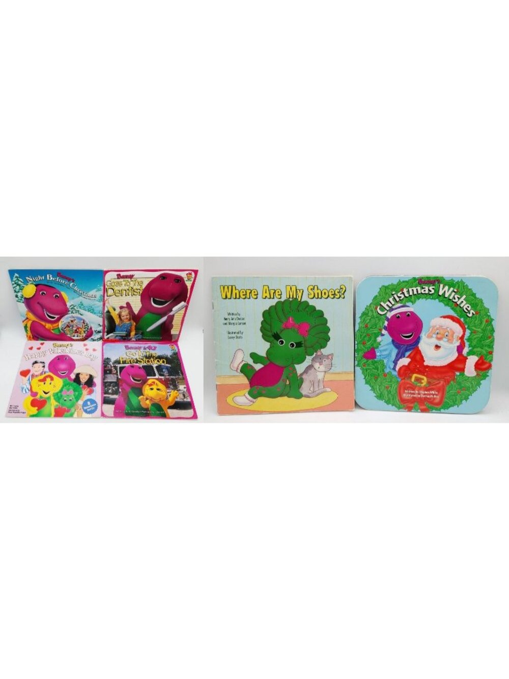 Lot Of 6 Barney Books Soft Cover Vintage 1996-1999 Baby Bop, BJ